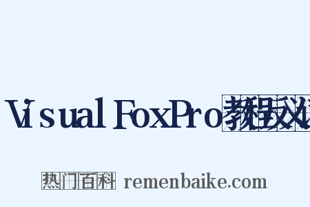 VisualFoxPro教程反义词是什么意思的图片